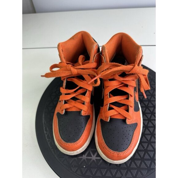 Nike Dunk High (PS) Black Safety Orange DD2314-004 Size 11c Child - Picture 2 of 8